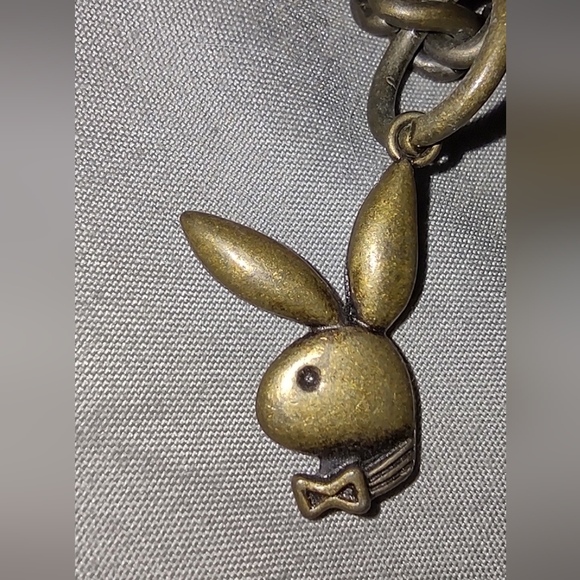 Vintage playboy bunny charm on a chain. - Picture 4 of 11